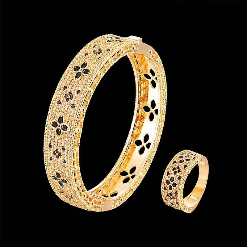 Luxury Full Zirconia Leaves Ring