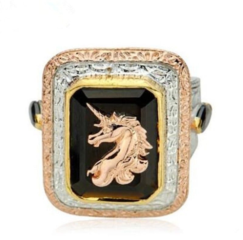 Fashion Zircon Inlaid Gold Plated Ring