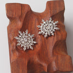 Sliver Snowflake Stud Earrings