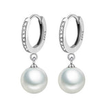 Genuine Natural Freshwater Pearl 925 Sterling Silver Earrings