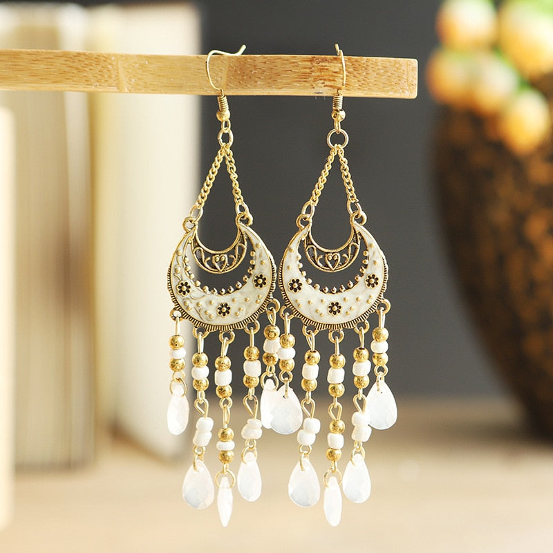 Bohemian Ethnic Fringed Tassel Earrings