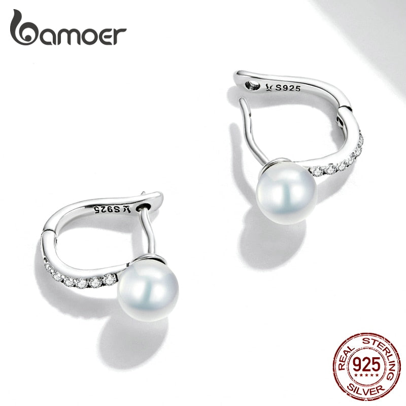 Luxury 925 Sterling Silver Pearls Earrings