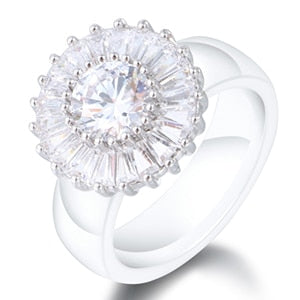 X Cross Ring With AAA Crystal