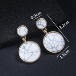 White Theme Drop Earrings