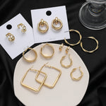 Irregular Circle Square Earrings