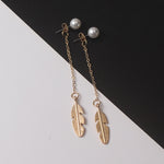 Simulated Pearls Long Tassel Dangle Earrings