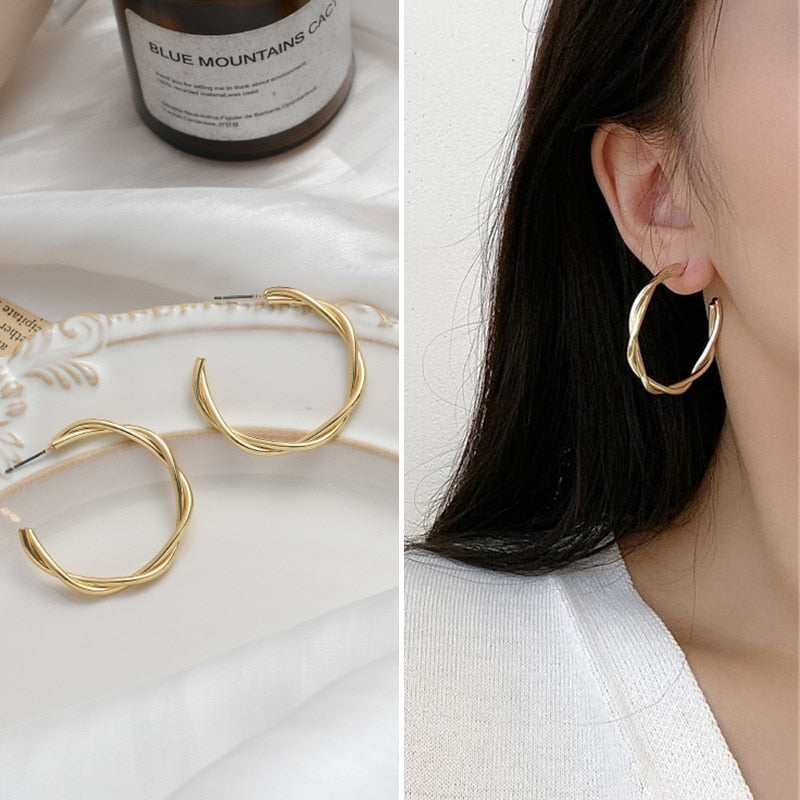 Irregular Circle Square Earrings