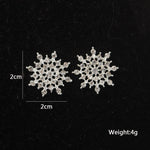 Sliver Snowflake Stud Earrings