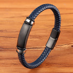 Multilayer Braided Black Leather Bracelet