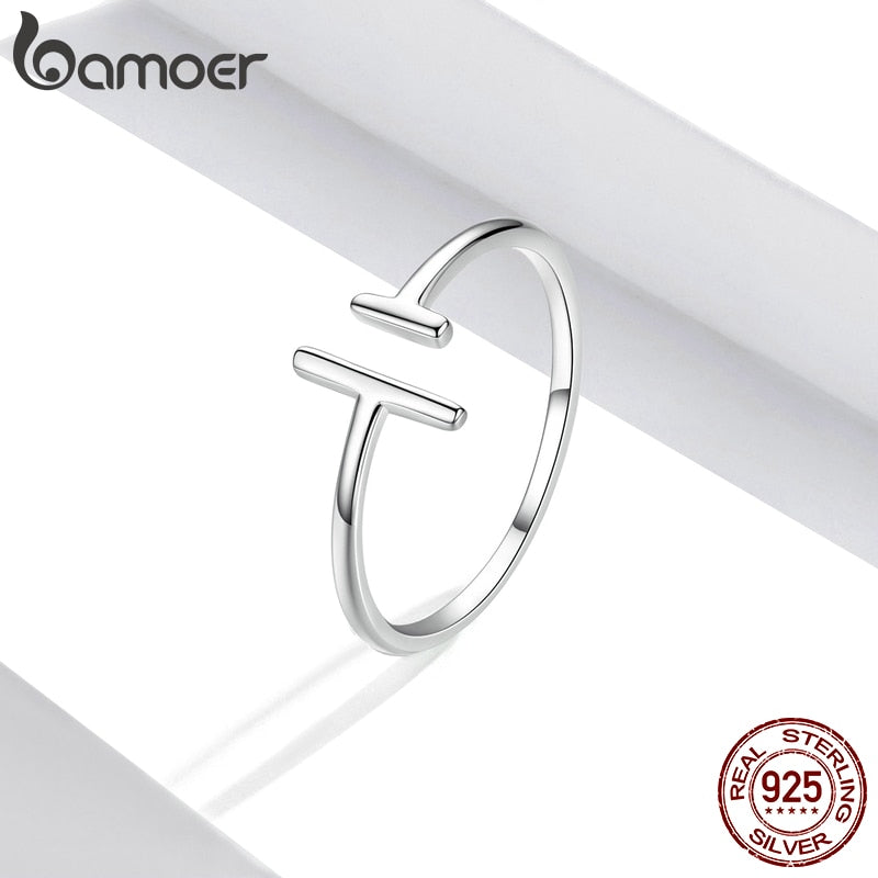 925 Sterling Silver Minimalist Open Adjustable Ring