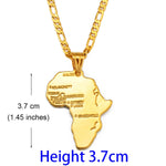 Africa Map Pendant Necklace