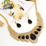 Gold Color Water Drop Jewelry Sets