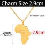 Africa Map Pendant Necklace