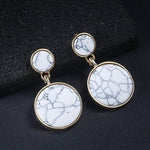 White Theme Drop Earrings