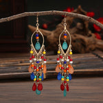 Bohemian Ethnic Fringed Tassel Earrings