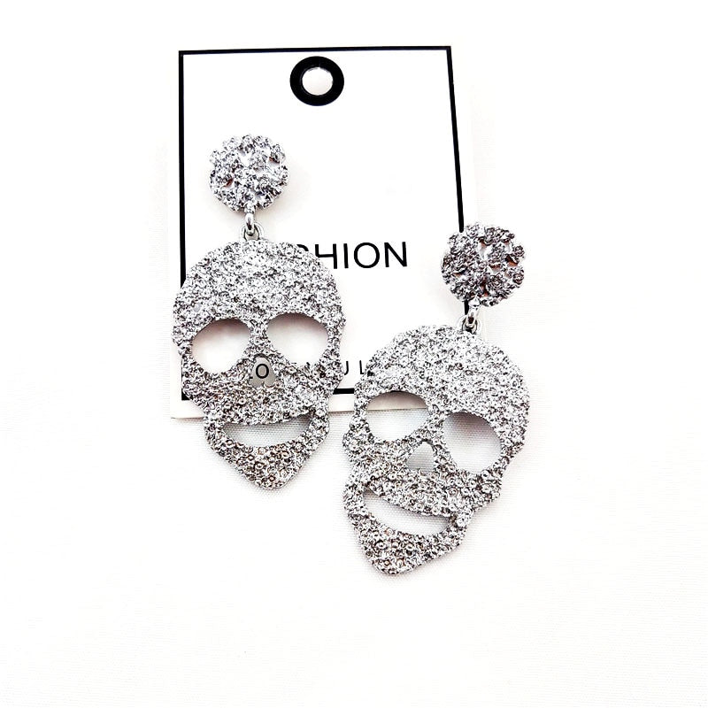 Skull Head Drop Earrings