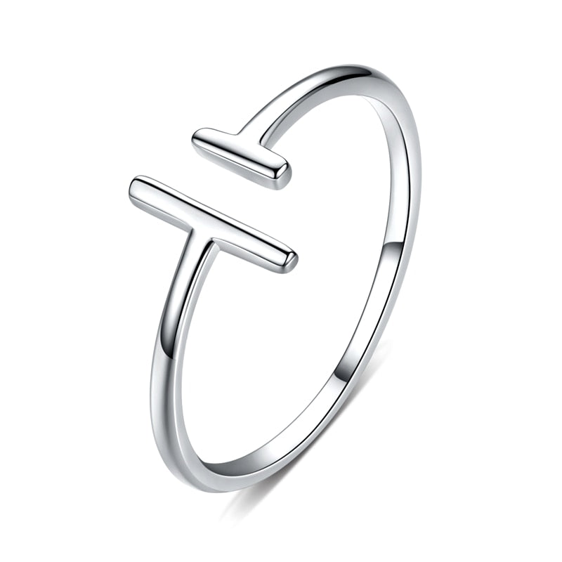 925 Sterling Silver Minimalist Open Adjustable Ring