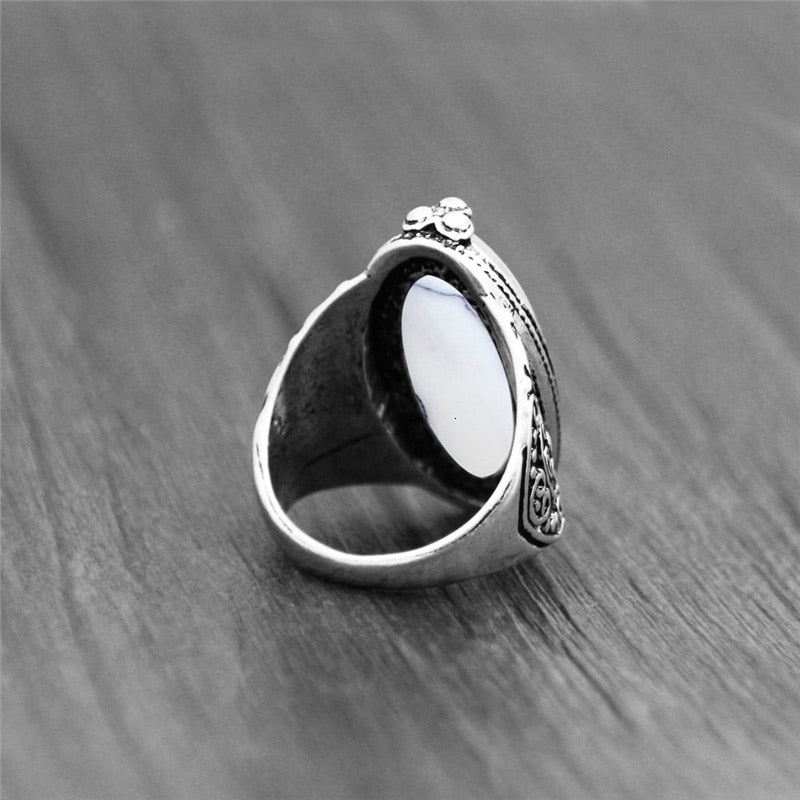 Antique Natural Oval Stone Ring