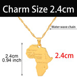 Africa Map Pendant Necklace