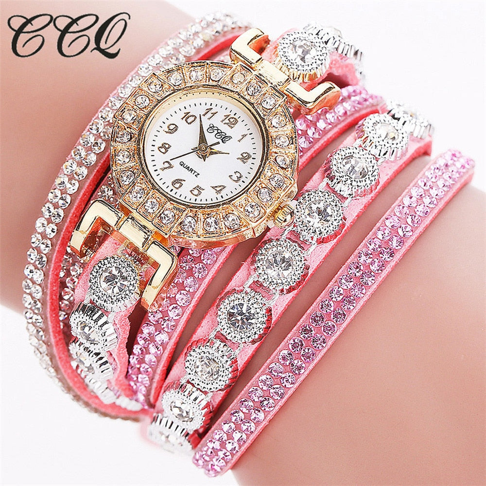 Analog Quartz Rhinestone Bracelet Watch