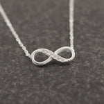 Tiny Infinity Crystal Pendant Necklace