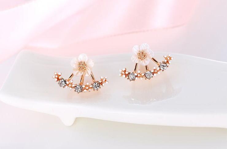 Cute Cherry Blossoms Flower Stud Earrings