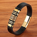 Gold Leather Bracelet