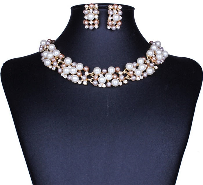 Elegant Pearl Bridal Jewelry Set