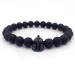 Trendy Lava Stone Imperial Crown Bracelet