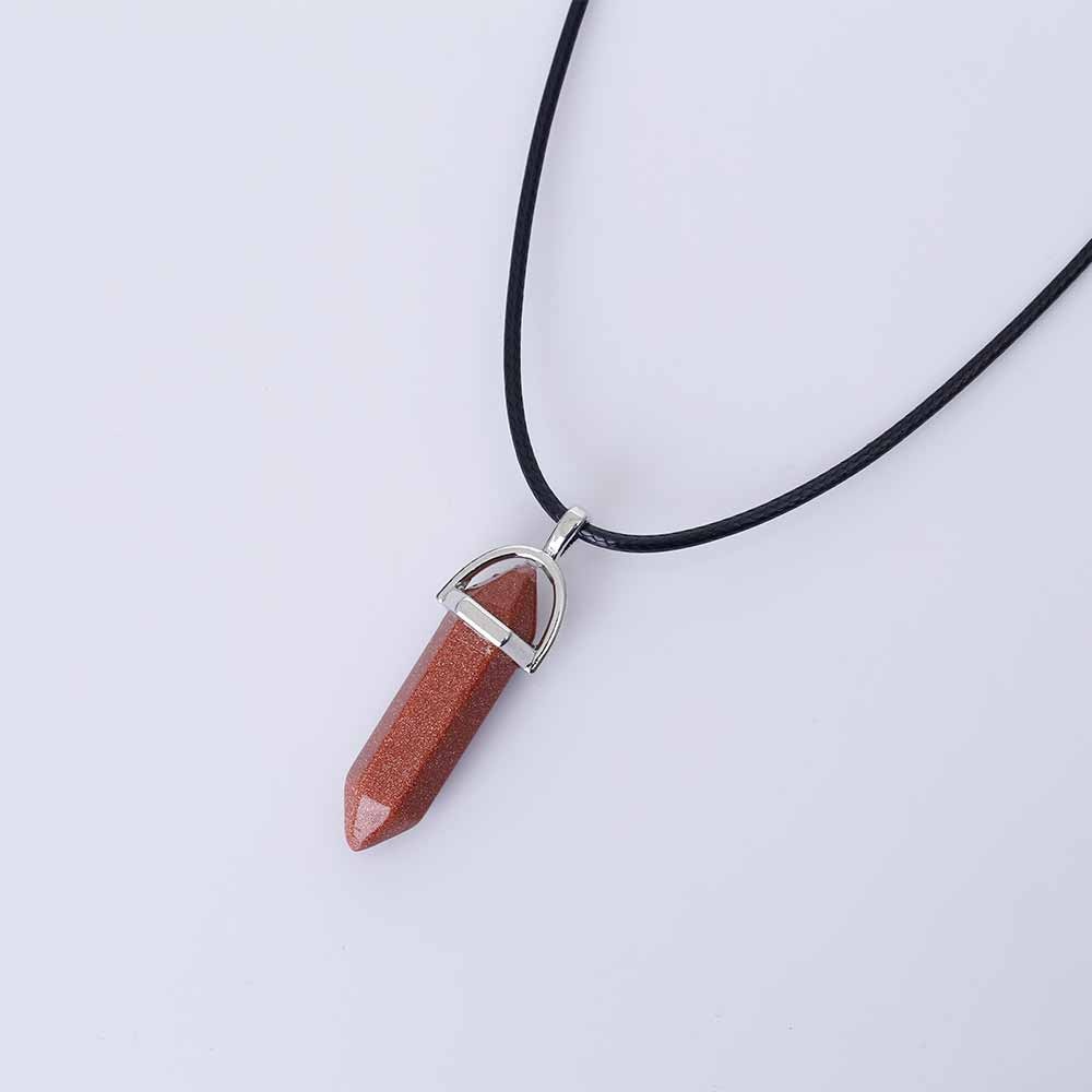 Hexagonal Column Quartz Necklace