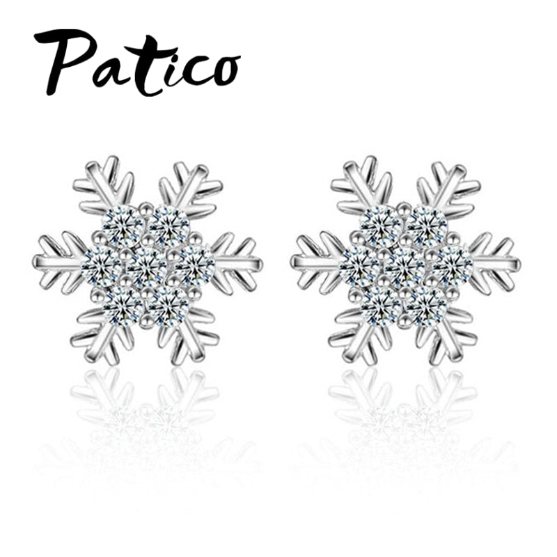 Romantic Christmas Snowflake Earrings