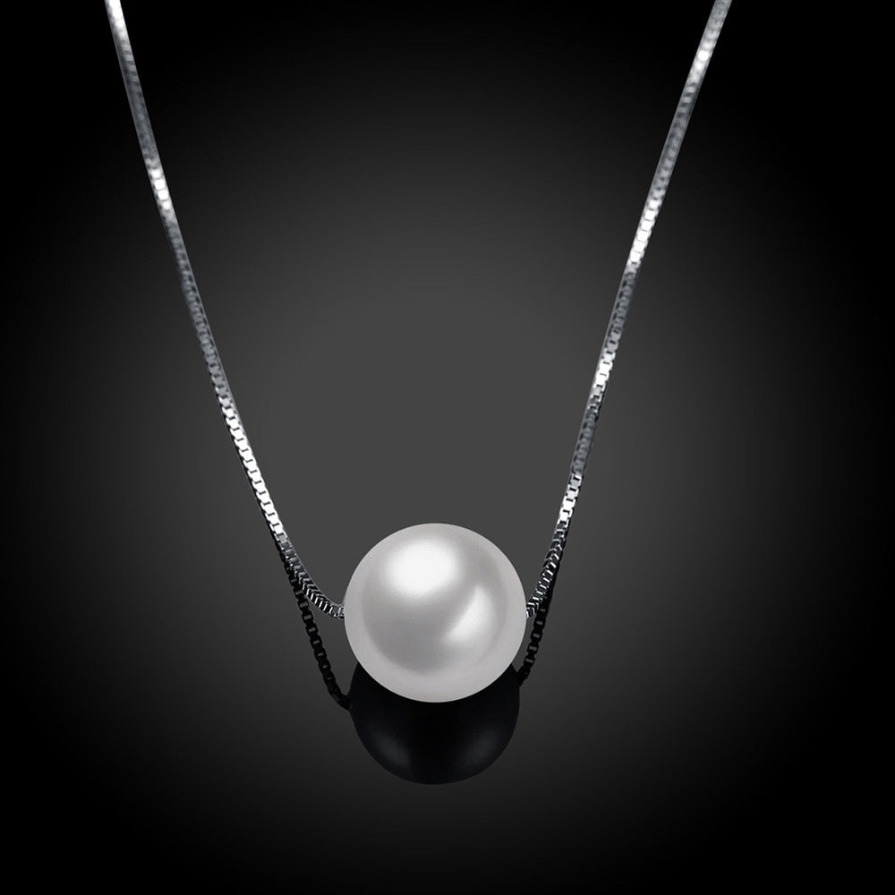 Natural Freshwater Pearl 925 Sterling Silver Necklace