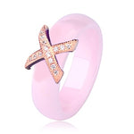 X Cross Ring With AAA Crystal