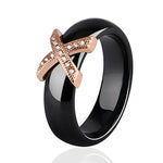 X Cross Ring With AAA Crystal