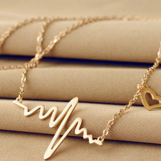 Gold Multilayer Long Strip Pendant Necklace