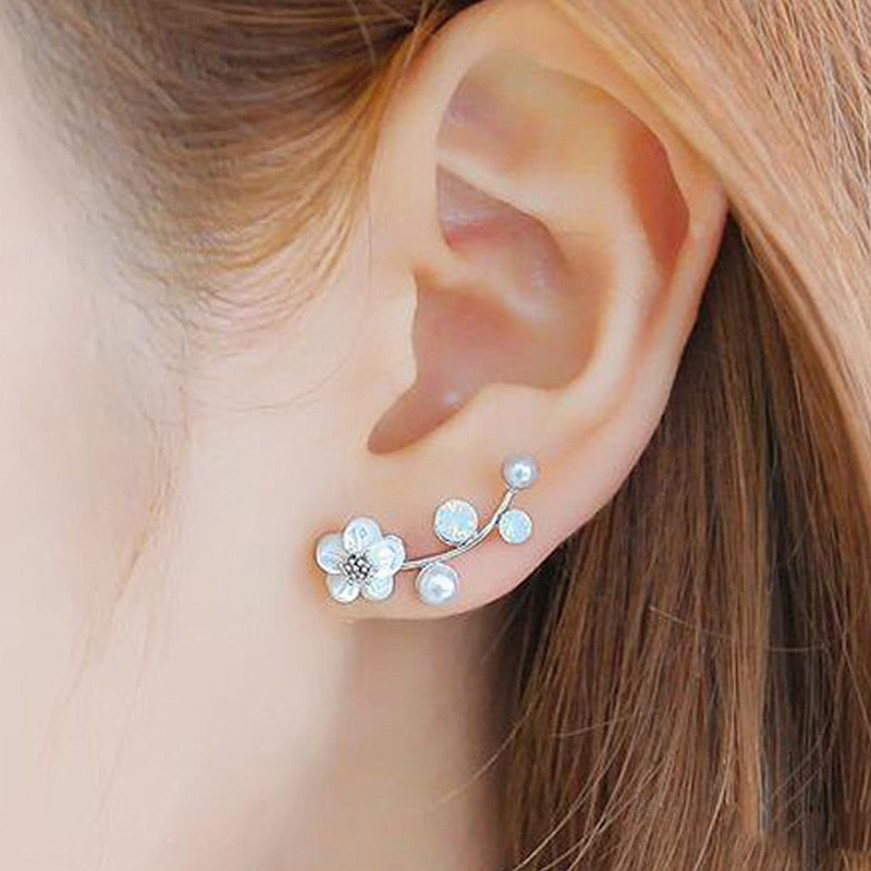 Cute Cherry Blossoms Flower Stud Earrings