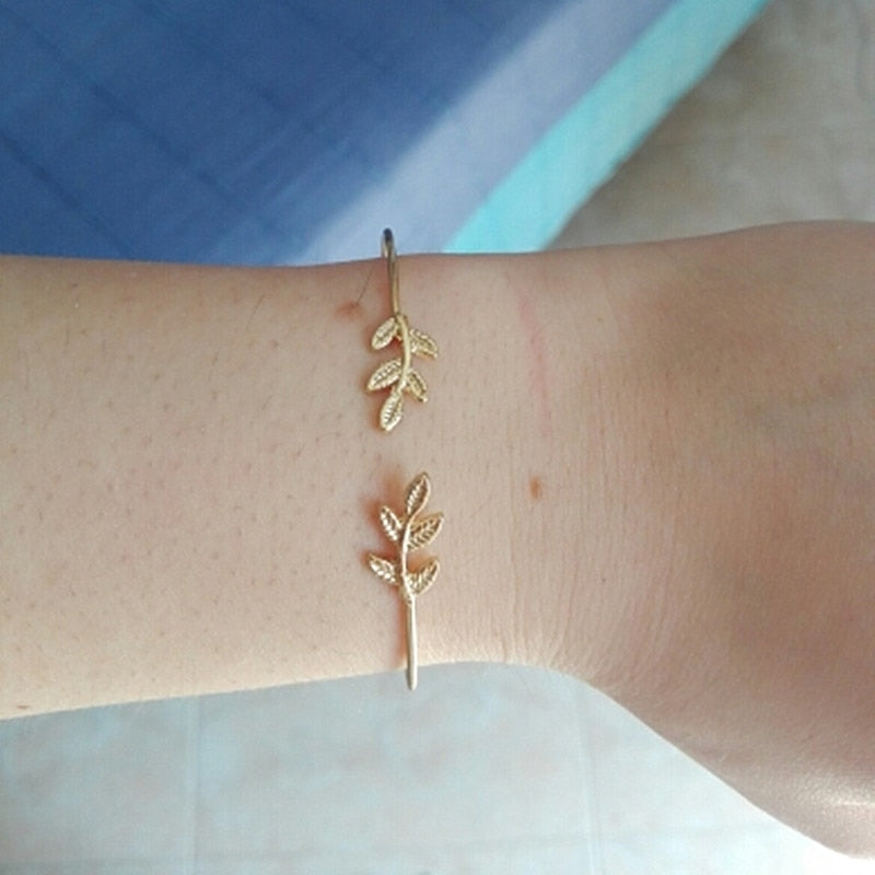 Vintage Gold Leaf Bracelet