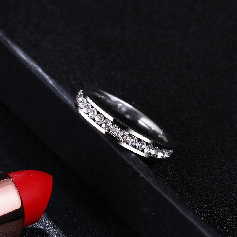 Lovely Shiny Titanium Stainless Steel Ring