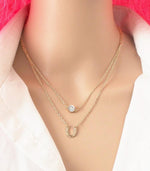 Gold Multilayer Long Strip Pendant Necklace