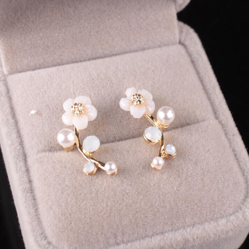 Cute Cherry Blossoms Flower Stud Earrings