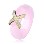 X Cross Ring With AAA Crystal