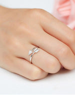 Silver Plated Arrow Crystal Ring