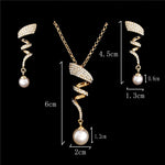 Elegant Pearl Bridal Jewelry Set