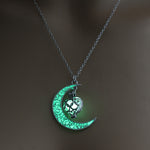 Shine Moon Luminous Stone Pendant Necklace