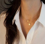 Gold Multilayer Long Strip Pendant Necklace