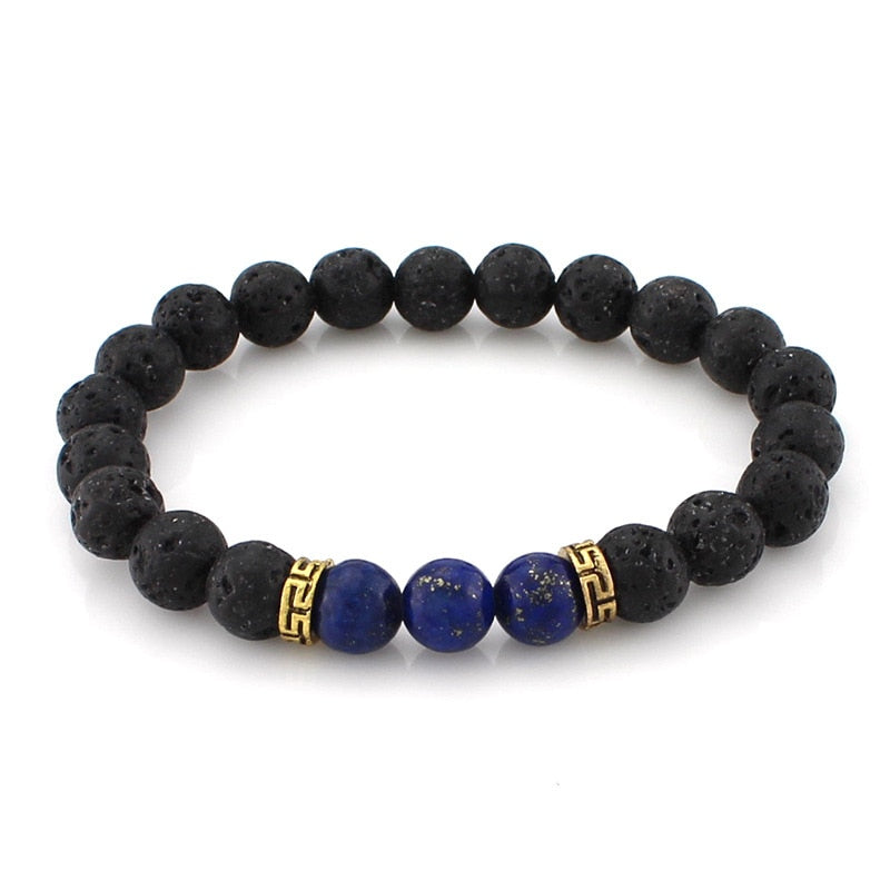 8mm Lava Stone Beads Bracelet