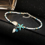 Bohemian Imitation Pearls Starfish Charms Bracelet