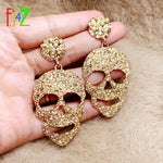 Skull Head Drop Earrings