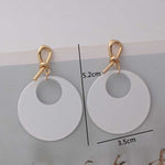 White Theme Drop Earrings