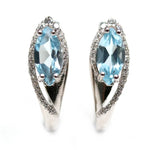 Natural Blue Topaz 925 Sterling Silver Earrings